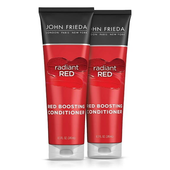 John Frieda Radiant Red Red Hair Conditioner, Daily Deep Conditioner, with Pomegranate and Vitamin E, Helps Replenish Red Hair Tones, 8.3 Ounce 2 Pack