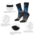thumbnail image 6 of Goofa Lonely Night Sky Wolf Printed Men's Crew Socks, Soft Durable Breathable Moisture-Wicking with Odor Control Cotton socks, 6 of 9