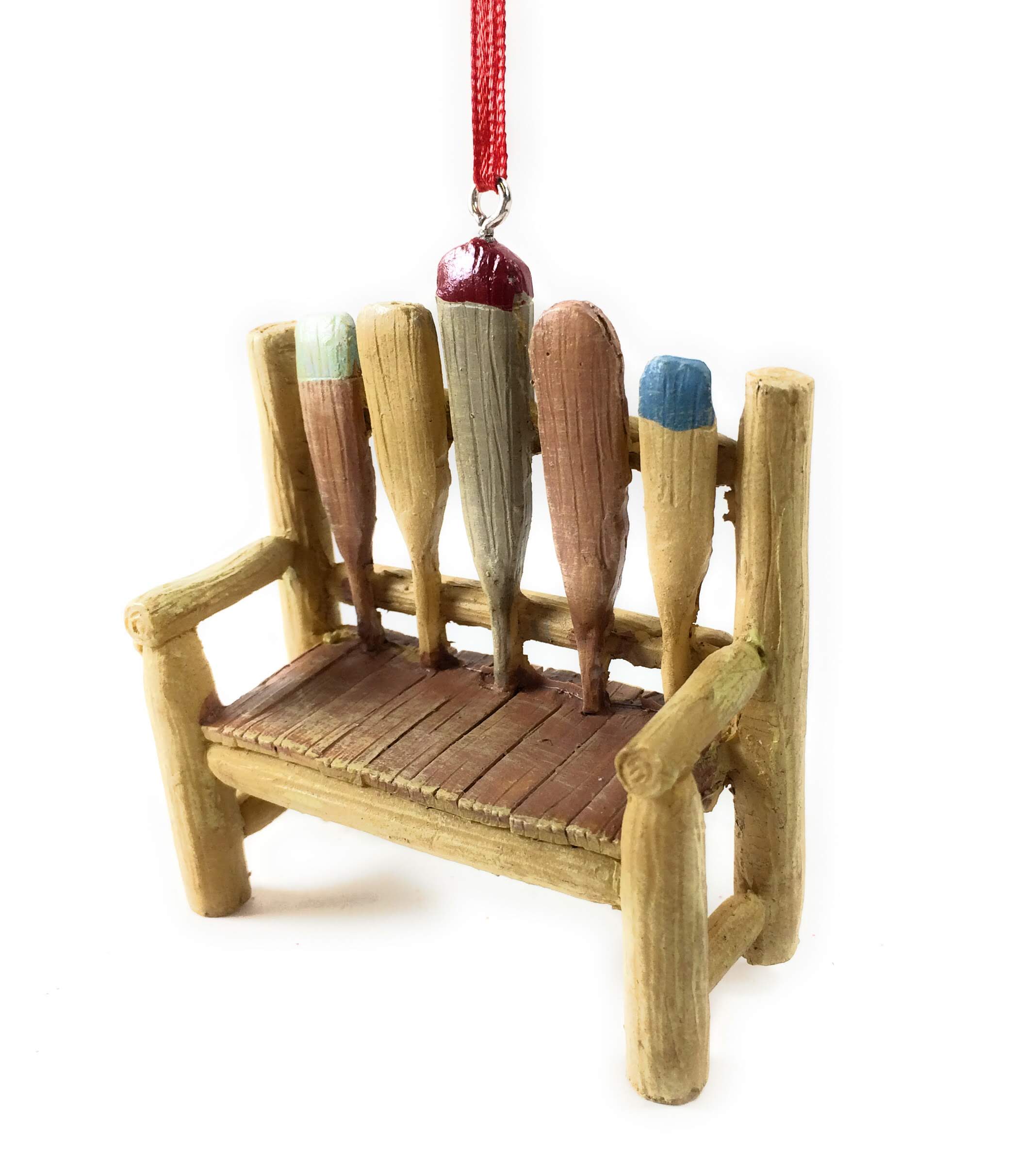 Boat Paddle Bench Oars Christmas Tree Ornament
