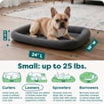 thumbnail image 3 of FurHaven Pet Products Faux Lambswool Bolster Crate Pet Bed - Gray, Small, 3 of 9