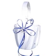 thumbnail image 1 of Bewildely Cesta de niña de flores de corazón doble de cristal con lazo de cinta de satén de lujo Kits de decoración para fiestas azul, 1 of 6