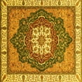 thumbnail image 1 of Ahgly Company Indoor Square Abstract Yellow Modern Area Rugs, 8' Square, 1 of 4