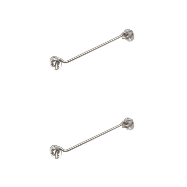 Kenally Pestillo de gancho y ojo de acero inoxidable resistente con tornillos de montaje para gancho educativo de cognición sensorial de granero de 8 Gancho de 8 pulgadas (0092) 2piezas Kenally CBP352848