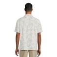 thumbnail image 2 of George Men's & Big Men's Short Sleeve Linen Blend Button-Up Camp Shirt, Sizes S-3XL, 2 of 5