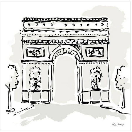 Arc De Triomphe, Paris by Eazl Canvas Poster