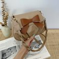 thumbnail image 1 of Bolso pequeño con lazo para mujer, moderno bolso de nube plisado, informal, moderno, con correa de hombro cruzada, 1 of 6