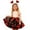 czb# Watermelon Red274, variant on CUZIBR Girls Tutu Skirt Polka Dot Ruffles Cute Bow Elastic Waist Layered Tulle Skirts With Sparkly Headband Performance Festive Valentine Party Dancewear Set,Yellow,9-11 Years