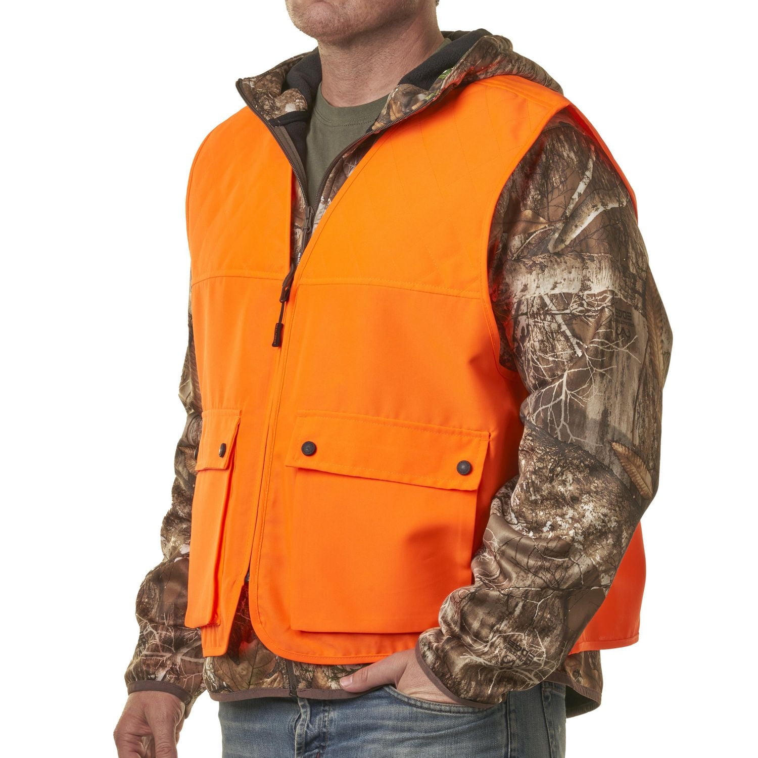 Realtree Blaze Orange Men's Cover Vest, Sizes S/M-2XL/3XL