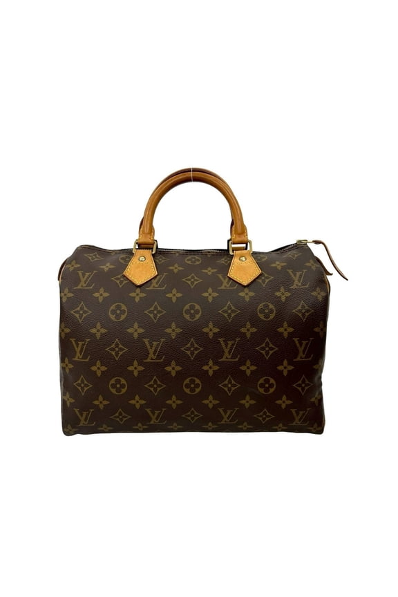 Pre-Owned LOUIS VUITTON Speedy 25 Monogram Leather Handbag/Mini Boston Bag, Brown,... (Good)