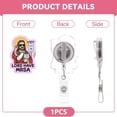 thumbnail image 3 of HANDICHI Design Funny 2 Inch Nurse Badge Reel – “Lord Have MRSA” Cute Retractable Acrylic ID Badge Holder Clip for RN LPN CNA MA, Nursing Students, Pediatric Staff, Doctors & Healthcare Workers, 3 of 7