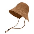 thumbnail image 3 of Outdoor Sun Hat For Travel Beach Hiking Casual Summer Style UPF Shade Wide Brim Lightweight Bucket Hats, Coffee, 3 of 3