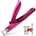 thumbnail image 1 of Elegante Violeta Rojo Premium Ajustable Acero Inoxidable Artificial Acrílico Falso Punta de Uñas Postizas Cortador Cortador Manicura Pedicura Hoja Afilada Clip Herramienta para Salón Hogar Arte de Uña, 1 of 5