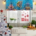 thumbnail image 6 of 2 Pack Valances for Windows, Funny Diving Tiger Window Valances for Living Room/Bedroom/Bathroom, Ocean Sea Coastal Coral Fish Marine Life Light Filtering Kitchen Curtain Valance 42"W x18" L, 6 of 9