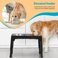 thumbnail image 7 of Elevated Dog Bowls with 2 Stainless Steel Dog Food Bowls, Raised Dog Bowl Adjusts to 5 Heights (3.2", 8.7", 9.8",11.02", 12.2") for Small Medium and Large Dogs, Black, 7 of 7