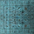 thumbnail image 1 of Ahgly Company Indoor Square Oriental Light Blue Industrial Area Rugs, 7' Square, 1 of 4
