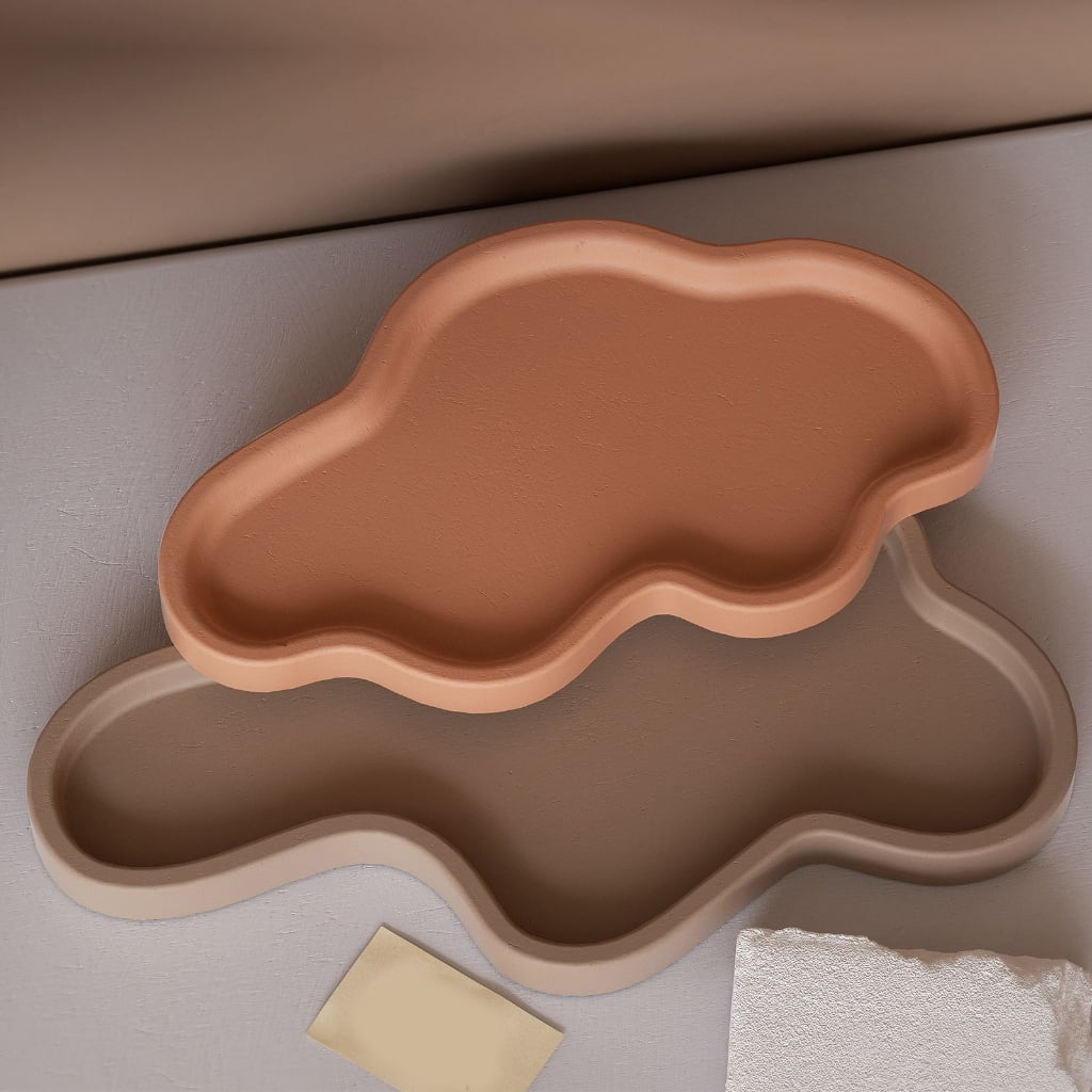 WINDLAND Stylish Resin and Concrete Tray Making with Sturdy Silicone Oval Molds