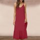 thumbnail image 2 of Vestido Largo de Hombro sin Mangas Cómodo sin Mangas Vestido Sólido de Cuello Redondo para Verano Y Primavera Vestido Casual Pantalones para Mujeres, 2 of 6