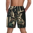 thumbnail image 3 of Men's Swim Trunks Beach Board Shorts Bathing Suits 3D Swimsuit Deer Camo American Flag Camouflage, 3 of 7