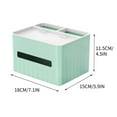 thumbnail image 2 of JingChun Multifunctional Tissue Box Organizer Caddy - Tissue Dispenser with Holder for Tablet, Cell Phone & Keys - Modern Napkin Storage Organizer for Bathroom, Kitchen, or Bedroom, 2 of 3