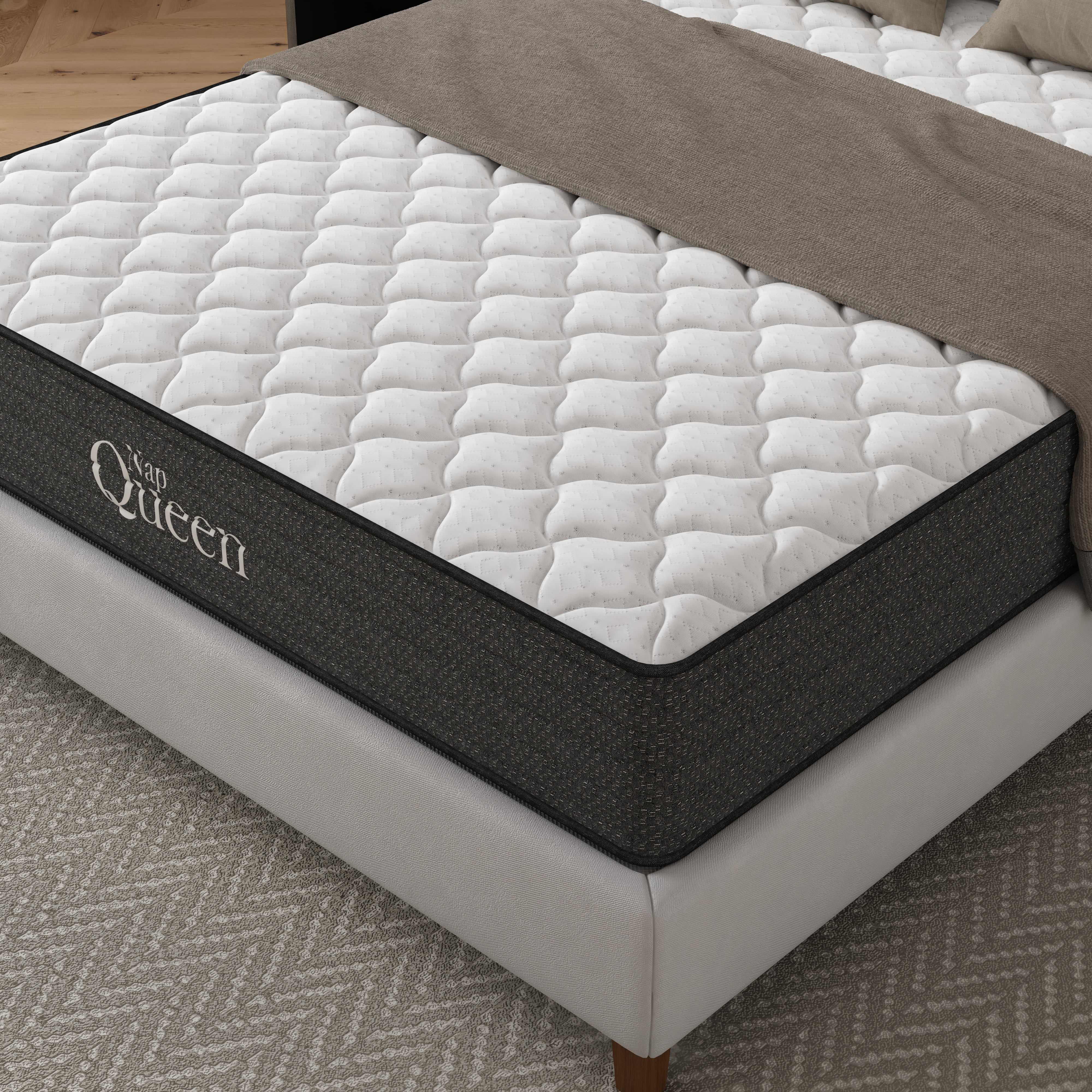 NapQueen Isabella 10'', Twin Hybrid Euro Top Mattress, Fiberglass-Free, Adult