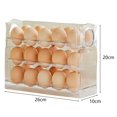 thumbnail image 3 of Egg Rack Rotatable Handle Design Protective Large Capacity Space-saving Store Eggs Reusable Refrigerator Door Egg Storage Container Kitchen Supplies, 3 of 12