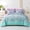 Aqua, variant on DHSFKBE Beige Tufted Comforter Set King Size 7 Piece Bed in a Bag,Shabby Chic Boho Bedding for Bedroom Comforter,All Season Soft Microfiber Ruffle Comforter Set with Pillow and Sheets