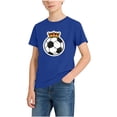 thumbnail image 2 of SGFCWSX Teens T Shirts Crew Neck Short Sleeve Soccer Print Casual Sports Tees for Boys Blue Size 12-13, 2 of 7