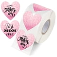 thumbnail image 1 of Pegatinas térmicas SMARSTICKER con forma de corazón rosa de 2 pulgadas, 500 unidades, 1 of 6
