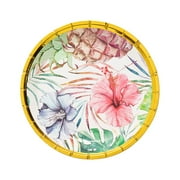 Fun Express Elevated Luau Pineapple & Floral Paper Dessert Plates 8 Count
