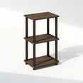 thumbnail image 2 of Furinno Turn-N-Tube 2-Tier End Table, Side Table, Walnut/Brown, 2 of 6