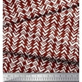 thumbnail image 3 of Soimoi Red Japan Crepe Satin Fabric Geometric Arrow Tribal Decor Fabric Printed Yard 42 Inch Wide, 3 of 3