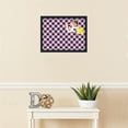 thumbnail image 3 of PinPix ArtToFrames 18x13 Custom Cork Bulletin Board Argyle Dark Purple   Poster Board Has a Fabric Style Canvas Finish, Framed in Satin Black (PinPix-632), 3 of 6