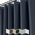 thumbnail image 4 of Sparklane-Shower Curtain Navy Blue - Hotel Style Shower Curtains for Bathroom with Waffle Design, 72x78 Inches - Fabric Shower Curtain - Cortinas de Baño Elegantes, 4 of 13