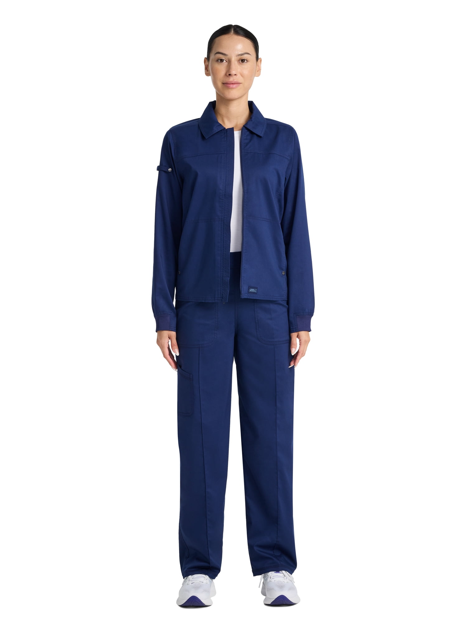 Genuine Dickies Women's Collared Zip Scrub Jacket