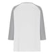 thumbnail image 5 of Cowsor Girl's Casual 3/4 Sleeve T Shirts Button V Neck Tunic Blouses Color Block Basic Tee Tops Loose Fit Summer Shirt, 5 of 6