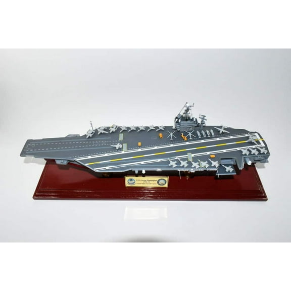 USS George Washington CVN-73 Nimitz Class Carrier Model,Navy,Scale Model,Mahogany,24 inch