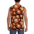 thumbnail image 4 of Balery Vintage Basketball Camisetas sin mangas para hombre, absorbe la humedad y protege contra el mal olor.-X-Large, 4 of 7