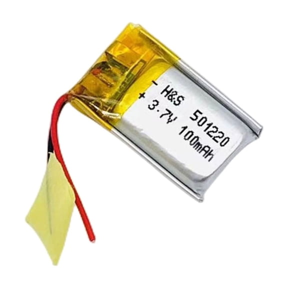 JZROCKER Single 3.7V 80mAh Polymer Battery 501220 Outgoing Cable with Protective Plate For Various Electronics