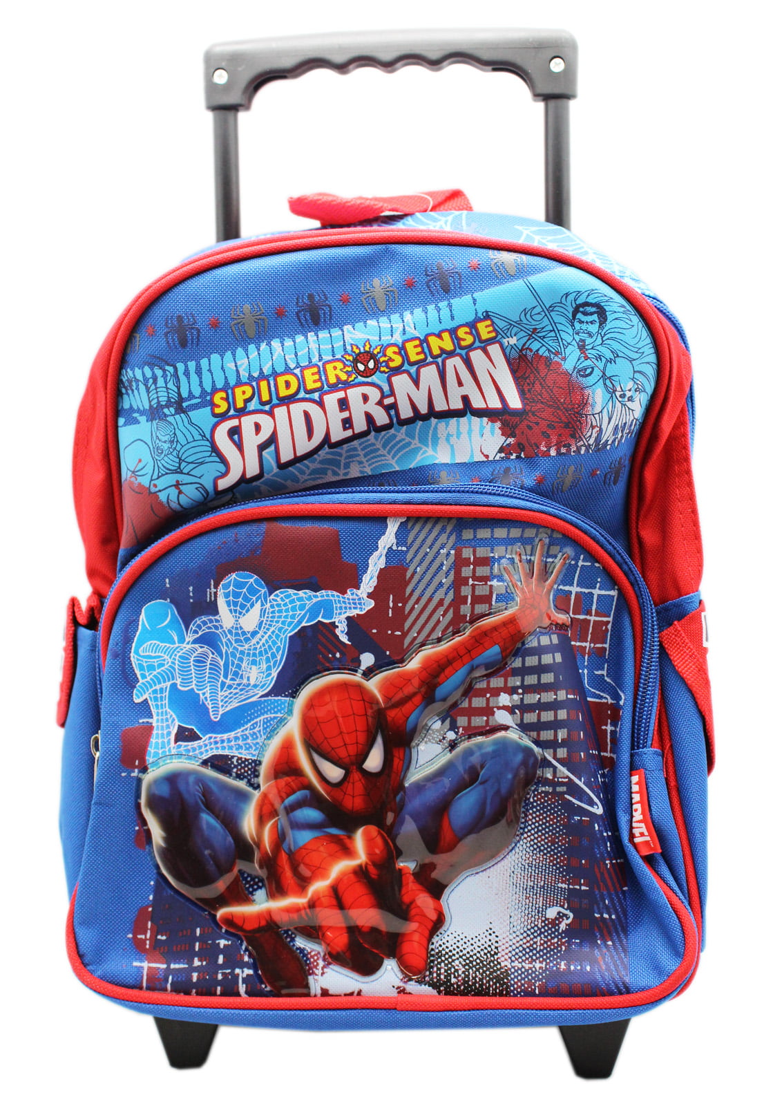 Spider-Man Blueprint of a Hero Blue/Red Small Size Rolling Backpack (12in)