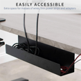 thumbnail image 3 of Under Desk Cable Management Tray Hanging Cord Manager Power Strap Holder Suitable for Office and Home, 3 of 8