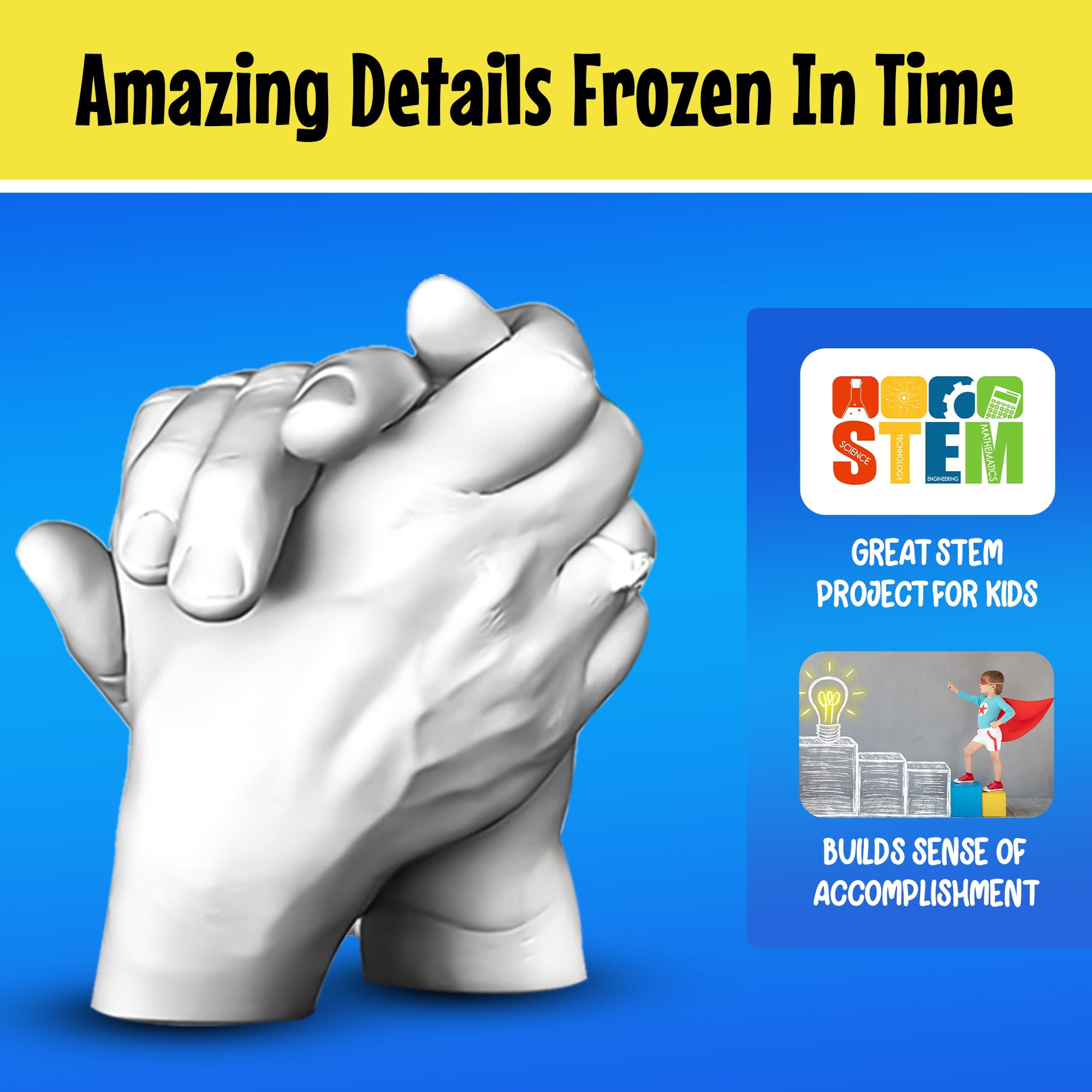 (3 pack) 5-Minute Crafts - Hand Plaster Making Kit for Kids Ages 6+ as Seen on Social Media