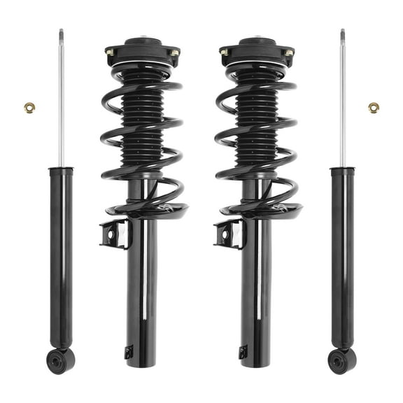 Unity Automotive Front & Rear Complete Strut Assembly Shock Kit Fits 2009-2017 Volkswagen Tiguan, 4-11090-257070-001