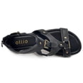 thumbnail image 6 of Ollio Women's Flat Shoes Gladiator Strappy Buckle Ankle Strap Back Zipper Sandals ZM1996, 6 of 6