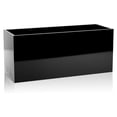 thumbnail image 1 of Worth Metal Planter Box with Insert Plate & Drain Holes, 30" Long, Glossy Black, 1 of 11