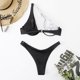 thumbnail image 3 of WILLBEST Bikini de Mujer, Traje de Baño de Color, Sexy, para Mujer, con Aros En Los Hombros, Bikini, Traje de Baño Bikini, 3 of 3