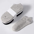 thumbnail image 4 of Yesbay 15 Pairs Men Solid Color Elastic Breathable Cotton Anti Sweat Low Cut Ankle Socks Light Gray, 4 of 8