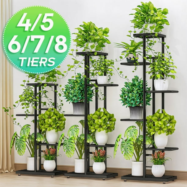 Novashion 4/5/6/7/8Tiers Iron Metal Plant Flower Stand, Flower Pot