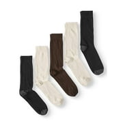 George Men's Big & Tall Cotton Crew Socks, 5 Pack
