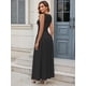 thumbnail image 4 of Vestido largo sin mangas de verano EYNMIN negro para mujer talla M, 4 of 5
