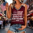 thumbnail image 2 of Plus Size Tank Tops for Women Casual Independence Day Print Sleeveless Summer Top America 250 Shirt Women M, 2 of 5